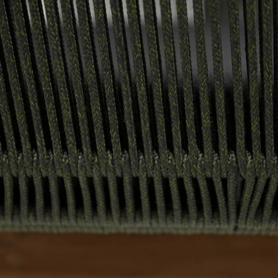 Flores 0002 213732 Flores dining chair green rope teak frame detail 012