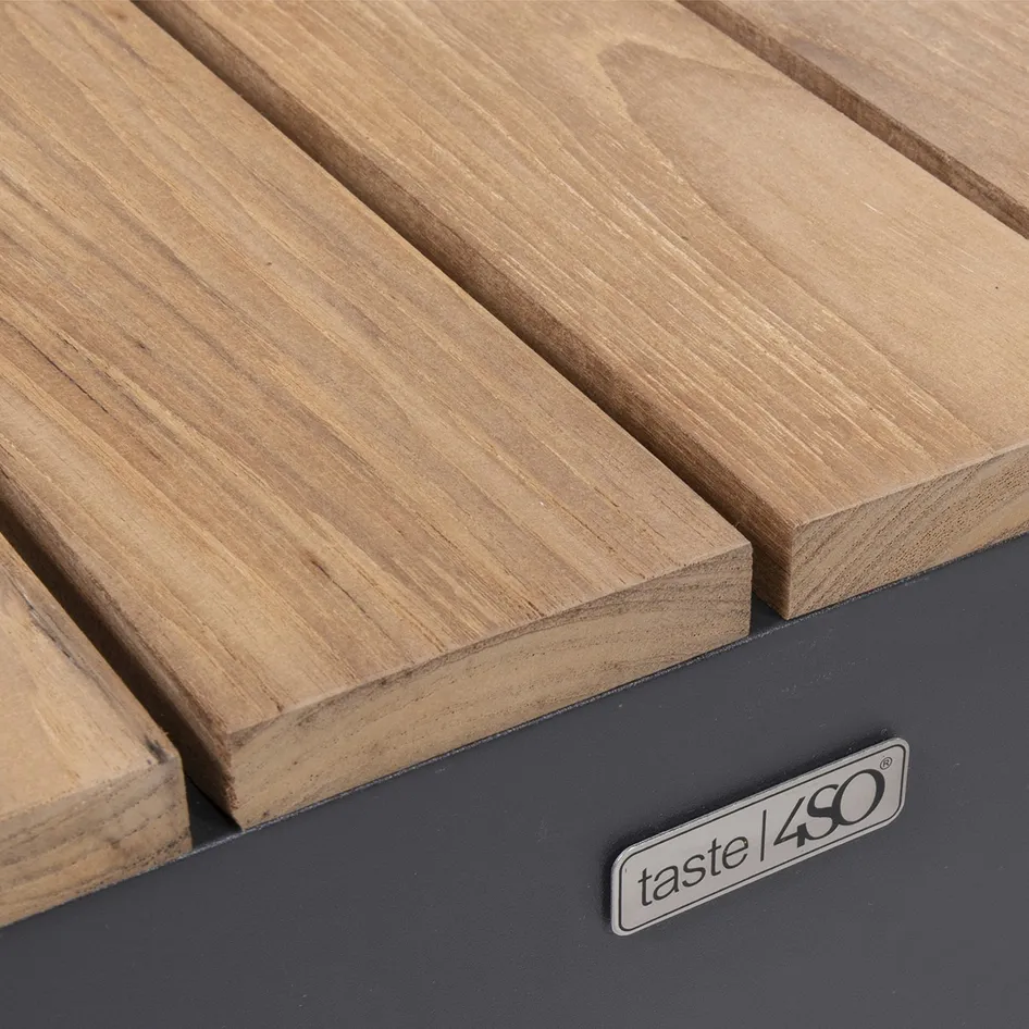 Amari coffee table Anthracite teak detail 01