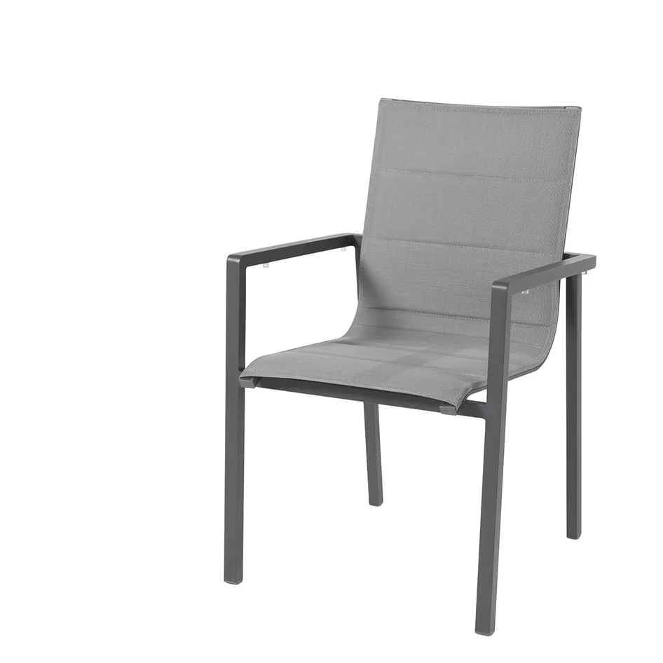 Bari dining chair padded stackable anthracite 01