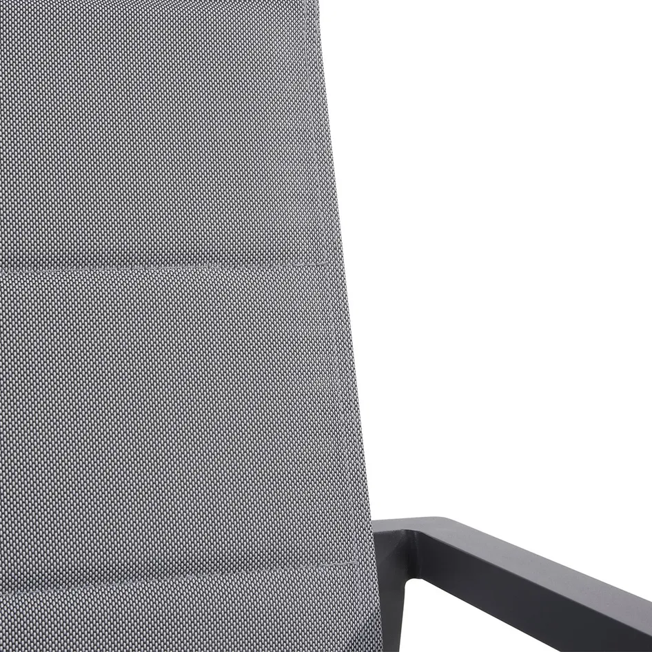 Bari dining chair padded stackable anthracite detail 04