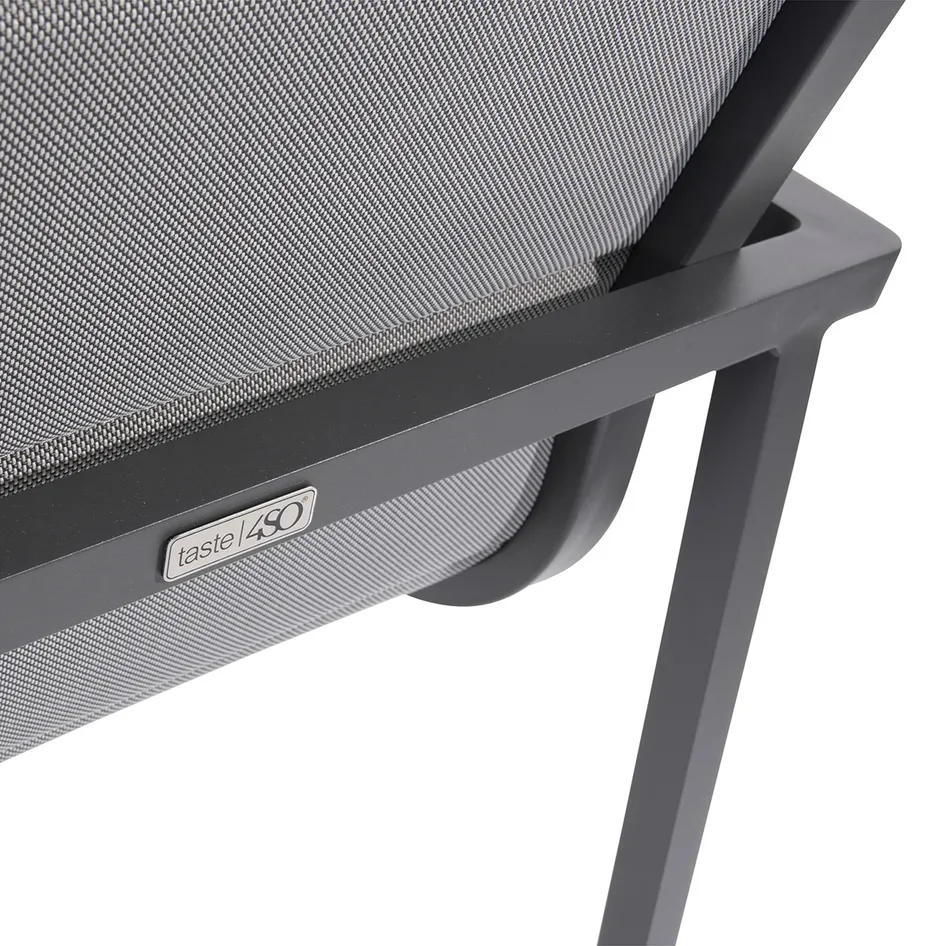 Bari dining chair padded stackable anthracite detail 05