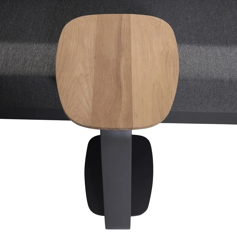 Gentle support table teak anthracite detail 02