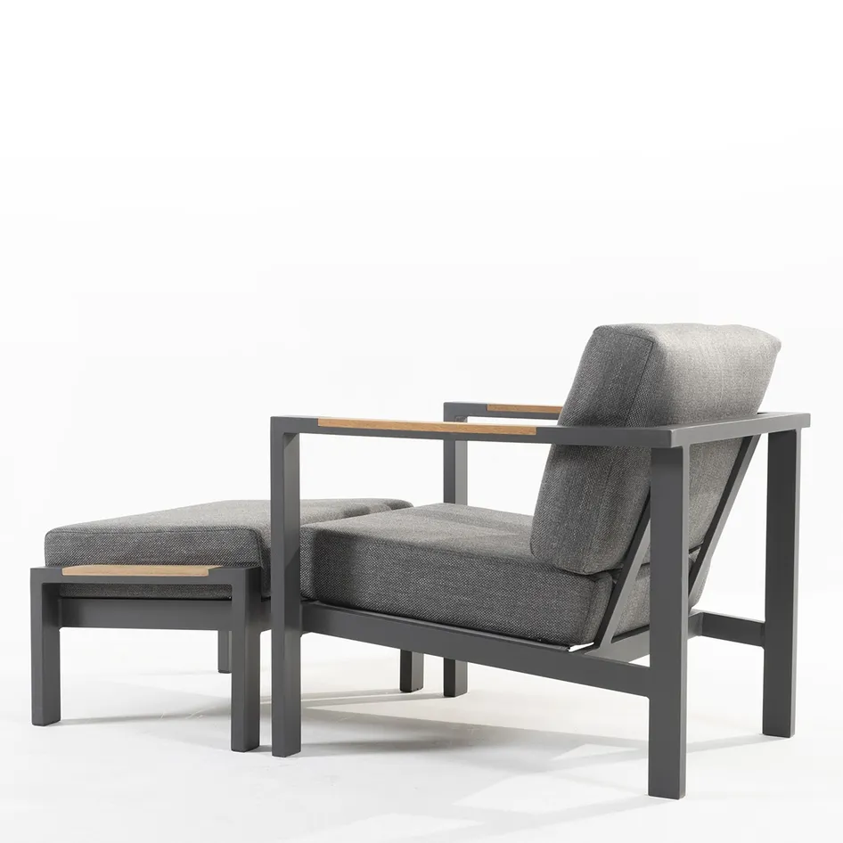 Ginger lounge chair with footstool studio 01