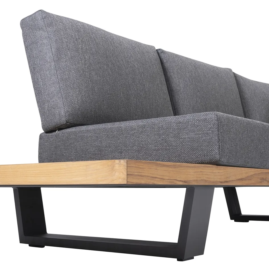 Emerald modular lounge set teak anthracite detail 01
