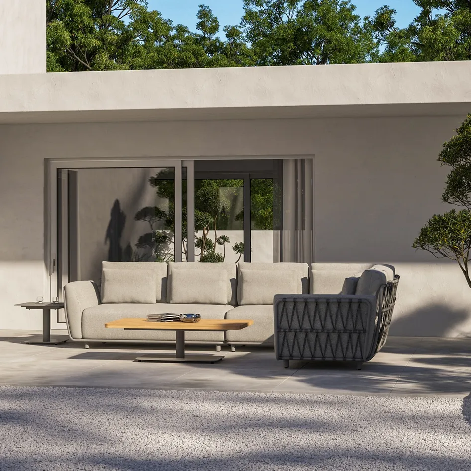 Evolve modular lounge set with Plato tables outdoor 01