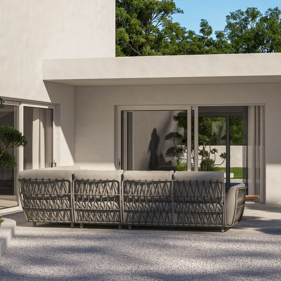 Evolve modular lounge set with Plato tables outdoor 02