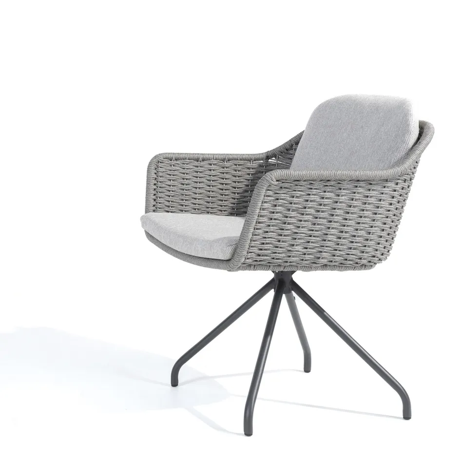 Focus dining chair silvergrey rope perspective with shadow 01