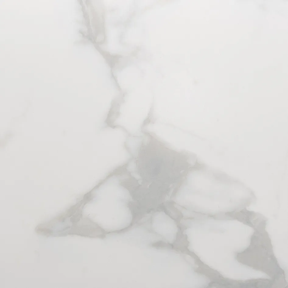 Optimum extending dining table white with ceramic top detail 02