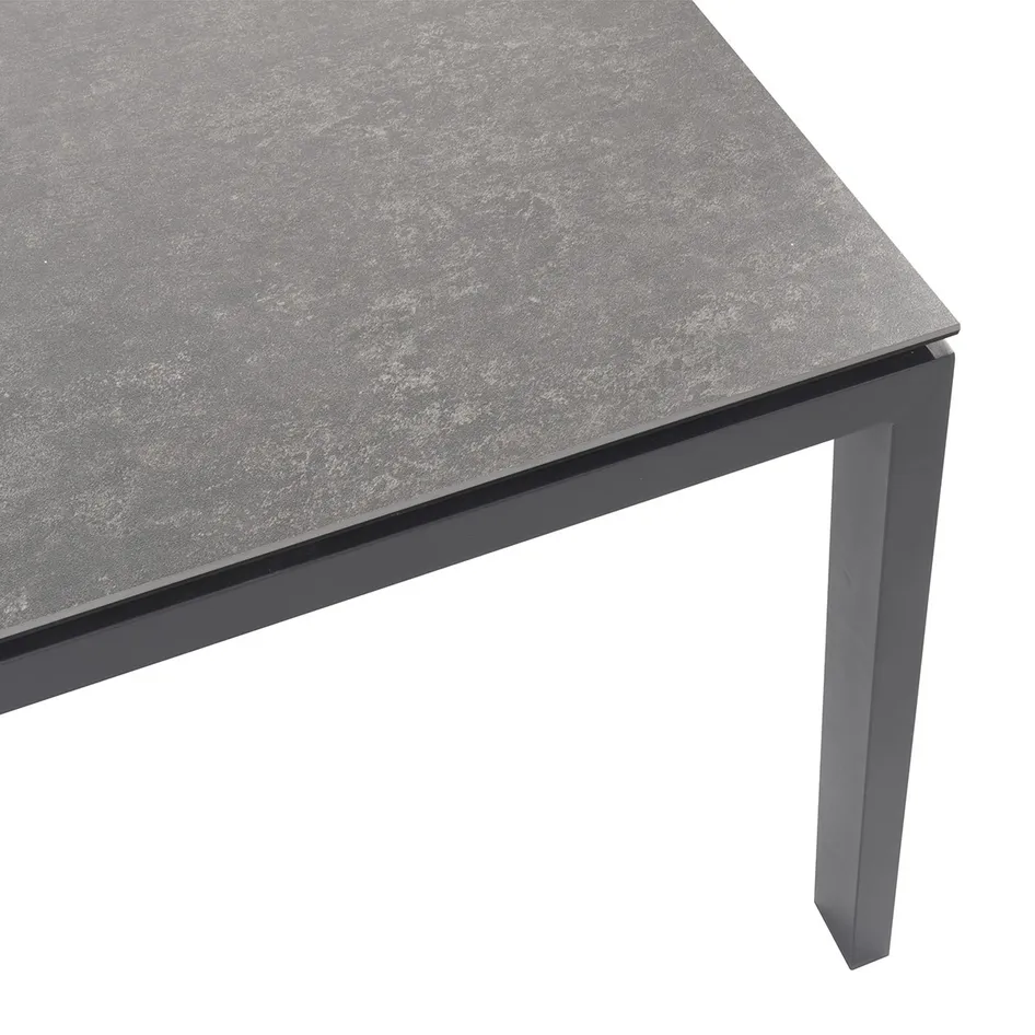 Lafite dining table ceramic top Anthracite 220x95 cm detail 02