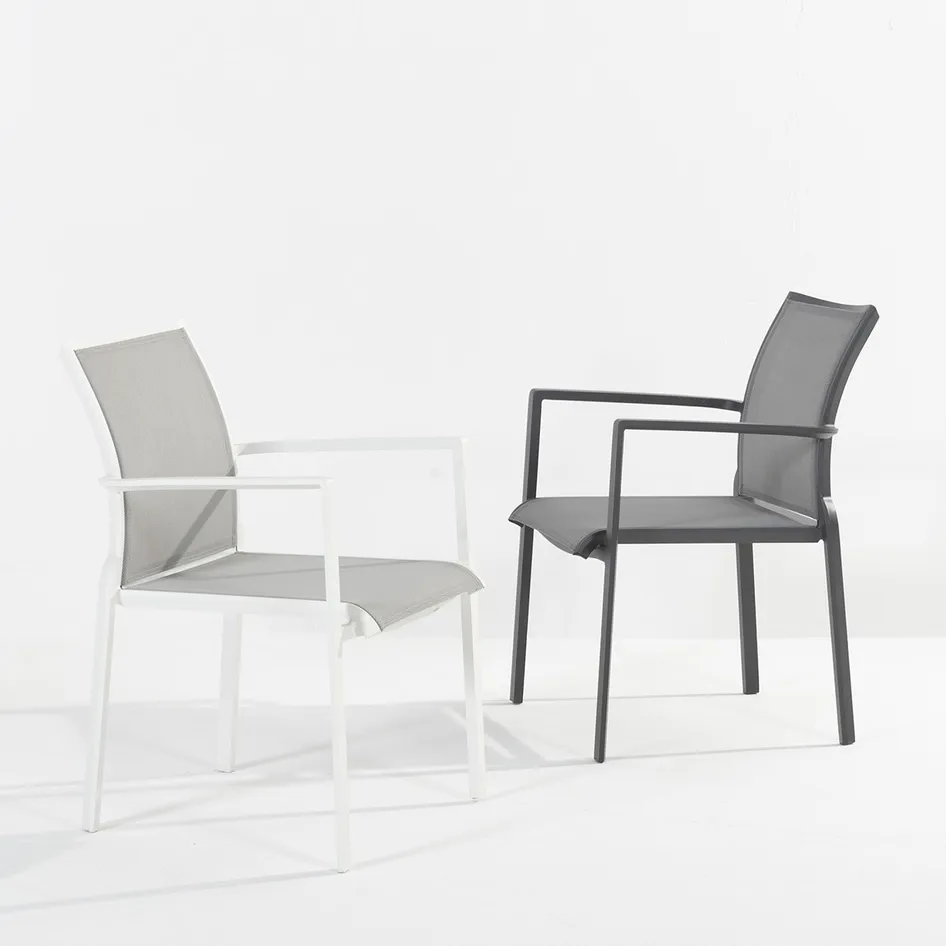 Melbourne stackable dining chair anthracite and white compilation 01