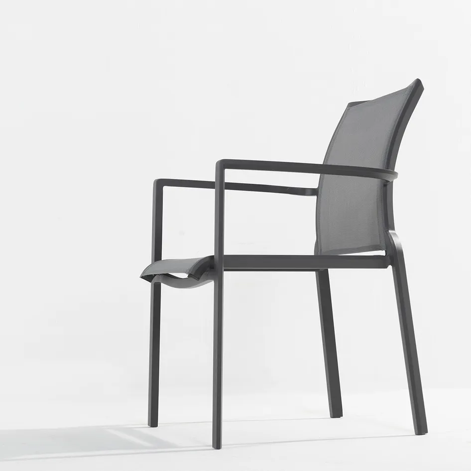 Melbourne stackable dining chair anthracite laag 01