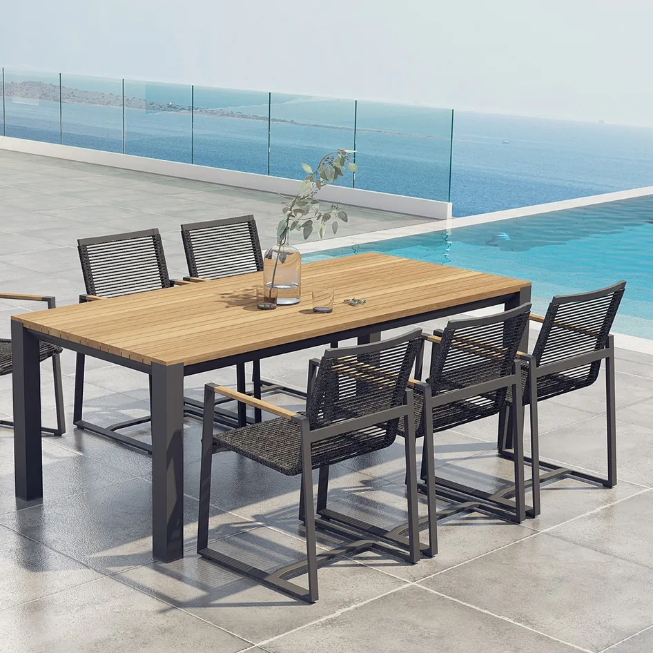 Pandino anthracite dining set with Ridge table 01