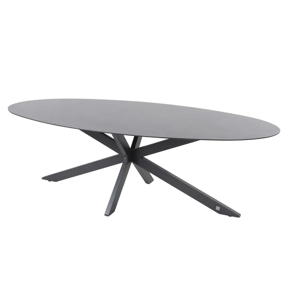 Privada dining table ellipse HPL slate anthracite 240 X107 cm 02