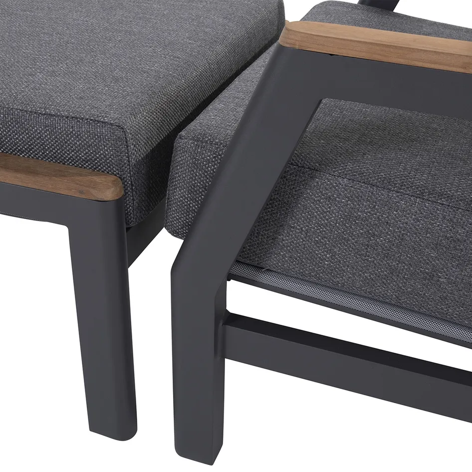Ravenna living chair and footstool detail 01