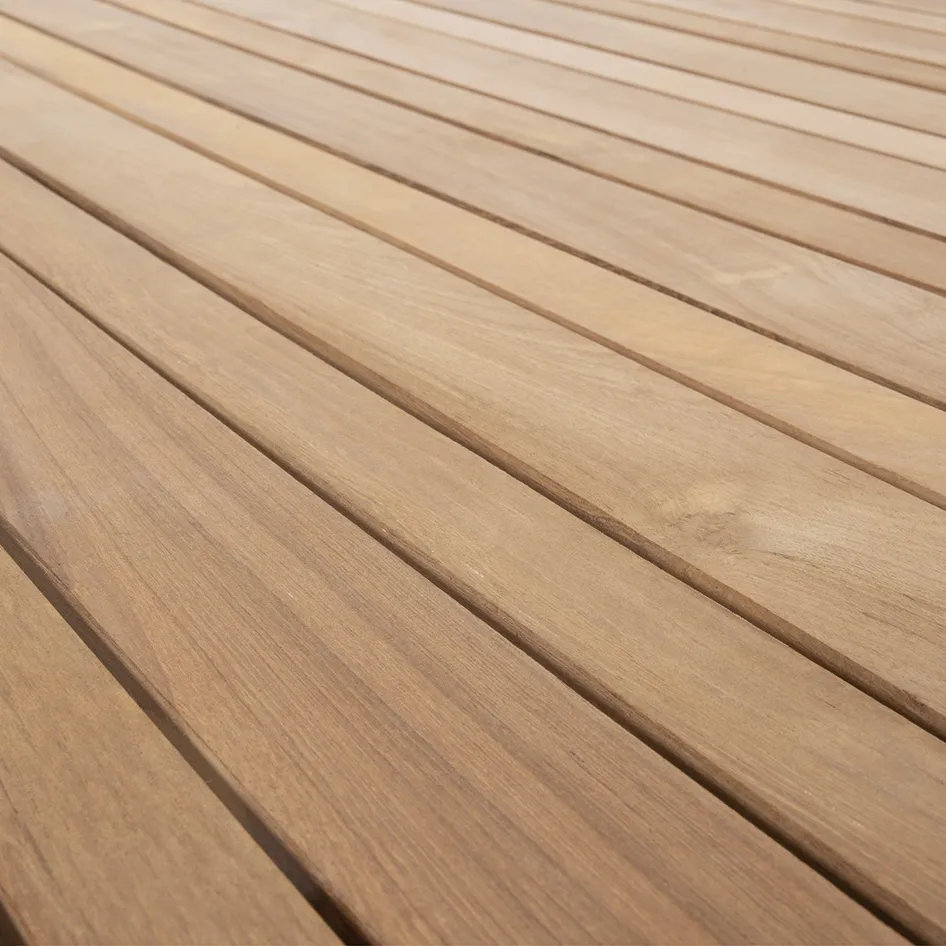 Ridge dining table anthracite teak top 220x95cm detail 013