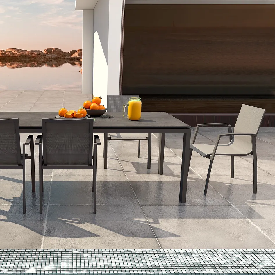 Torino dining Anthracite and Lafite Ceramic
