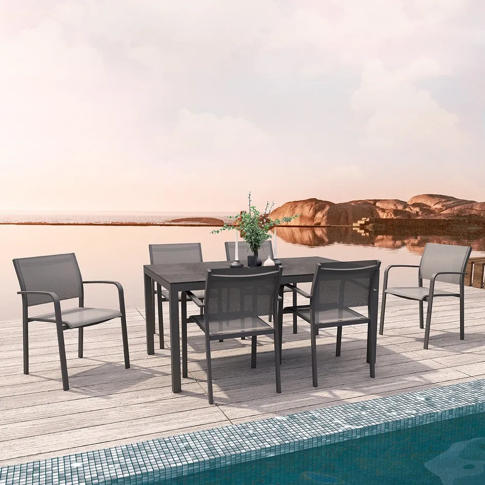 Tosca dining Anthracite and Salerno