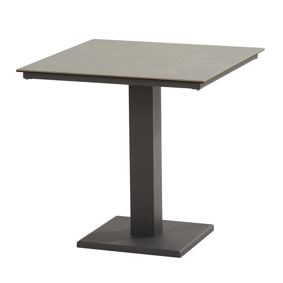 Titan dining table 75x75 cm ceramic matt carbon