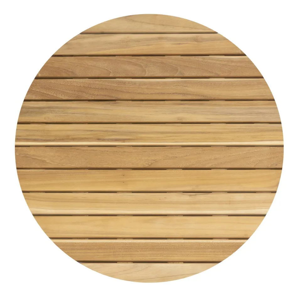 Verdi coffeetable 73cm topview teak detail 01