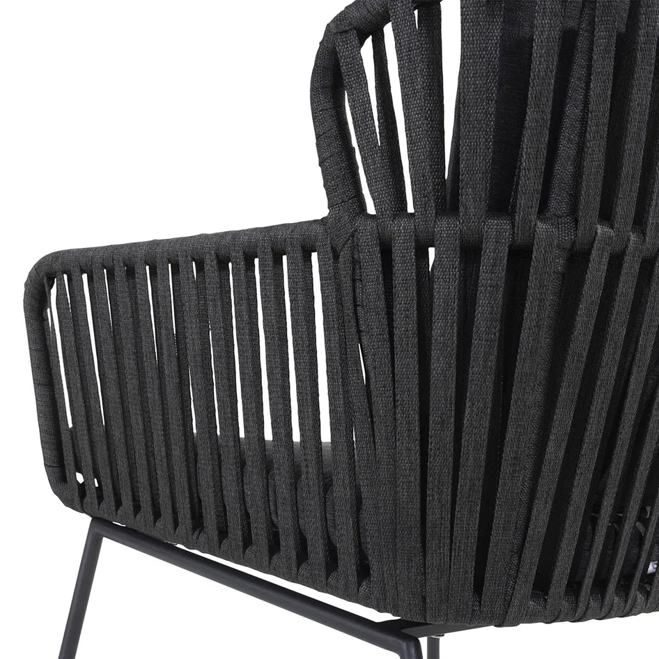 Vitali dining chair Webbing Anthracite detail 02
